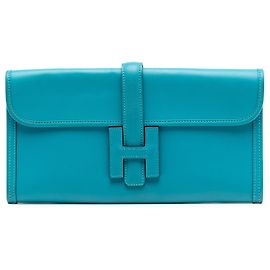 Hermès Jige Elan 29 en cuir Swift bleu Bleu Turquoise