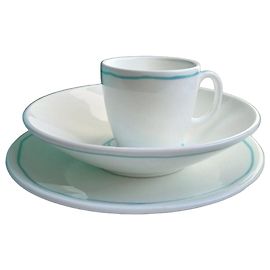 Tiffany & Co Set of 3 Plate and Cup in White and Blue White Blue
