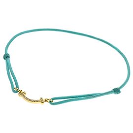 Pulsera de cordón azul mini diamante T Smile de Tiffany & Co. Otro