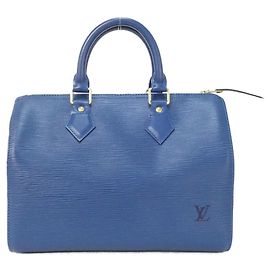 Borsa Boston Epi Speedy in pelle Louis Vuitton Blu