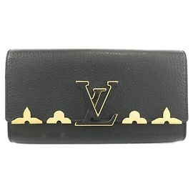 Cartera Larga Capucines Taurillon de Louis Vuitton Negro