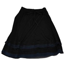 Gonna in rayon lunghezza ginocchio Chanel Nero
