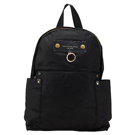 Zaino in Nylon e Pelle MARC JACOBS Nero D'oro
