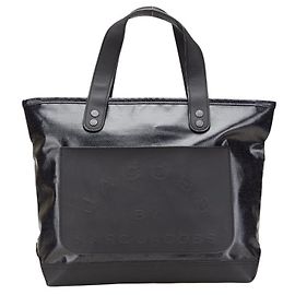 Bolsa tote de couro com logo MARC JACOBS Preto