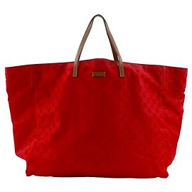 Gucci Shima Nylon-Handtasche Rot
