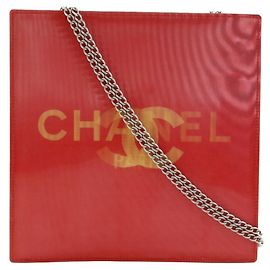 Chanel Hologram Chain Shoulder Bag Red