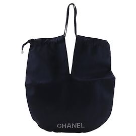Bolsa de ombro logo de pérolas Chanel Preto