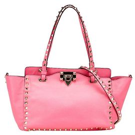 Borsa in pelle 2 in 1 Valentino Rockstuds Rosa