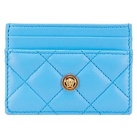 Versace Medusa Leder Kartenetui Blau