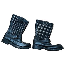 Ash black leather biker boots Other