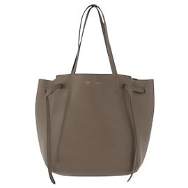 Céline Celine Phantom Tie Cabas Tote Leather Small Brown