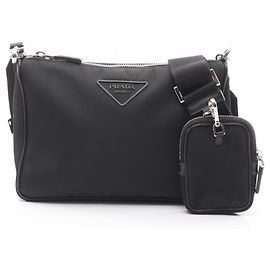 Bolsa de ombro preta Prada Preto