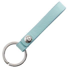 Tiffany & Co Chaveiro de couro e metal azul Tiffany Prata Azul
