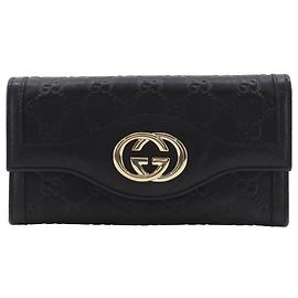Gucci Interlocking G Long Wallet Black