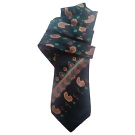 Cravate Leonard en soie multicolore Multicolore