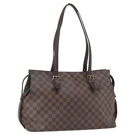 LOUIS VUITTON Borsa Tote Chelsea Damier Ebene N51119 LV Auth bs32212 Damier ebene