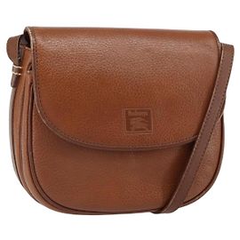 Bolsa de Ombro Burberrys em Couro Marrom Dourado Auth 162159 Marrom Dourado