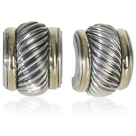 Pendientes de aro vintage de oro amarillo y plata esterlina David Yurman Otro