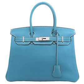 Sac à main Hermès Birkin 30 Bleu Jean Bleu
