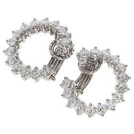 Harry Winston Runde Creolen Ohrringe mit Diamanten Andere