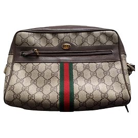 Gucci Brown Leather Handbag Brown