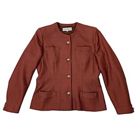 Guy Laroche brick red wool jacket Red