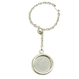 Hermès 1985s Silver Saddle Nail Sterling Silver Key Holder Silvery