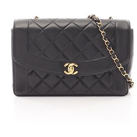Borsa a Spalla Chanel Matelassé Diana Flap Nero
