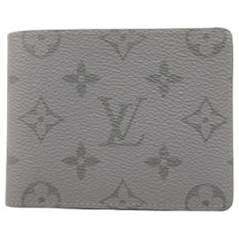 Portafoglio Slender Monogram Eclipse Louis Vuitton Marrone