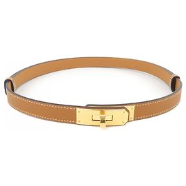 Hermès Kelly 18 mm brauner Standardgürtel Braun