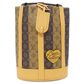 Bolsa de Ombro Randonne Monogram Stripe da Louis Vuitton Marrom