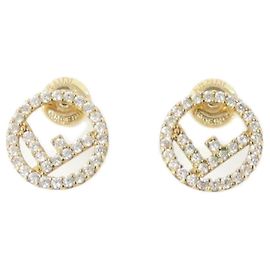 Boucles d'oreilles à clous Fendi 8AG738 6DM Doré Autre