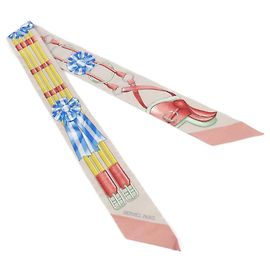 Lenço Twilly JUMPING Hermès Rosa