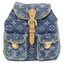 Louis Vuitton Monogram Denim Sac Ado PM Backpack Blue