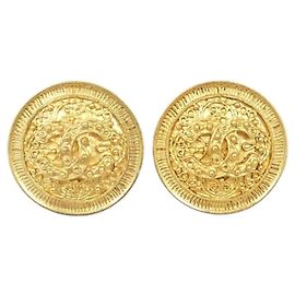 Orecchini a clip dorati Chanel D'oro