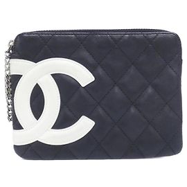 Chanel Cambon Linie Handtasche Modell 26730 Schwarz Weiß