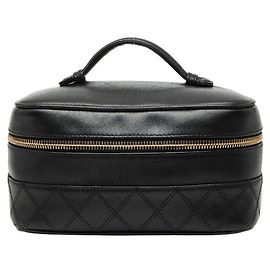 Sac à main Vanity Bicolore Chanel Noir