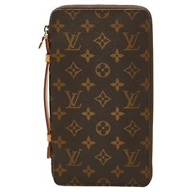 Lange Reisetasche Monogramm Geldbörse von Louis Vuitton Braun
