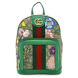 Zaino piccolo Ophidia GG Flora di GUCCI Verde