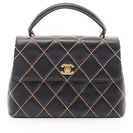 Borsa a mano Chanel Wild Stitch Nero