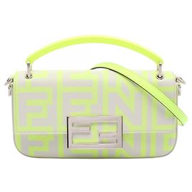 Fendi x Marc Jacobs Baguette Smartphone Pouch Shoulder Bag Brown Yellow
