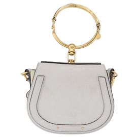 Chloé Bolsa transversal Chloe Nile em couro pequena Branco
