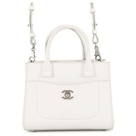 Chanel Coco Mark Neo Executive Small Handbag White