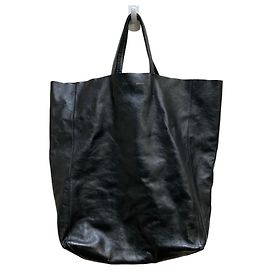Céline Celine Horizontale Cabas Ledertasche Schwarz