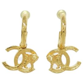 Chanel AB8783 Gold Drop Earrings Golden