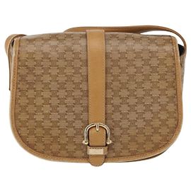 Céline Celine Vintage Macadam Canvas Small Beige