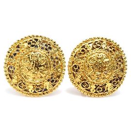 Orecchini a clip in metallo dorato Chanel D'oro