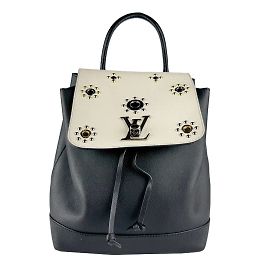 Sac à dos LockMe de Louis Vuitton Noir Blanc cassé