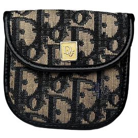 Bolsa Vintage Dior Oblique Monogram Bege Marinho Azul marinho