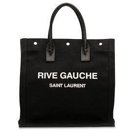 Cabas Nord-Sud Toile Rive Gauche Saint Laurent Noir